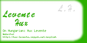 levente hux business card